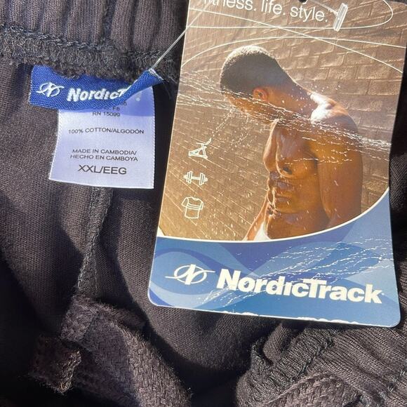 NordicTrack Men's Black lounge pants size XXL NEW - Picture 5 of 6